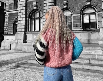 EUPHORIA Pullover gestrickter Mohair-Pullover für Frauen Stricken Gestrickte Oberbekleidung Damen Winterpullover