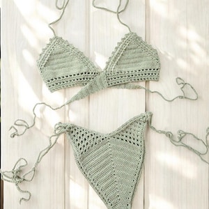 Maillot de bain en tricot Ensemble de bikini au crochet