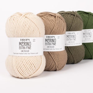 DROPS Merino Extra Fine - fio penteado Fio Merino Fio de lã Merino Fio Superwash Fio meia DK superwash lã merino fio para tricô