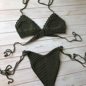 Maillot de bain en tricot Ensemble de bikini au crochet