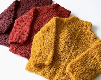 ROMANNA Pullover Oversize aus Mohair gestrickt für Frauen, Stricken, gestrickte Oberbekleidung, Damen-Winterpullover