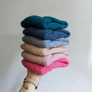 Mohair Headbands Winter Turbans Knitted and Handmade Ear Warmers Alpaca and Wool
