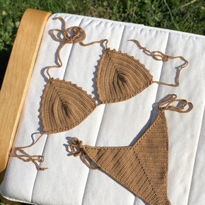 Maillot de bain en tricot Ensemble de bikini au crochet