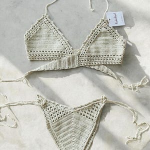 Maillot de bain en tricot Ensemble de bikini au crochet