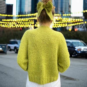 Chunky Alpaca & Wool Sweater - Handmade Knit Pullover in Loose Fit