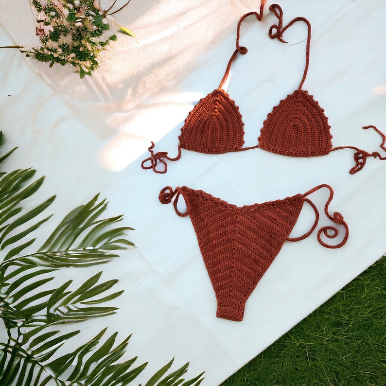 Ensemble bikini transparent au crochet image 1