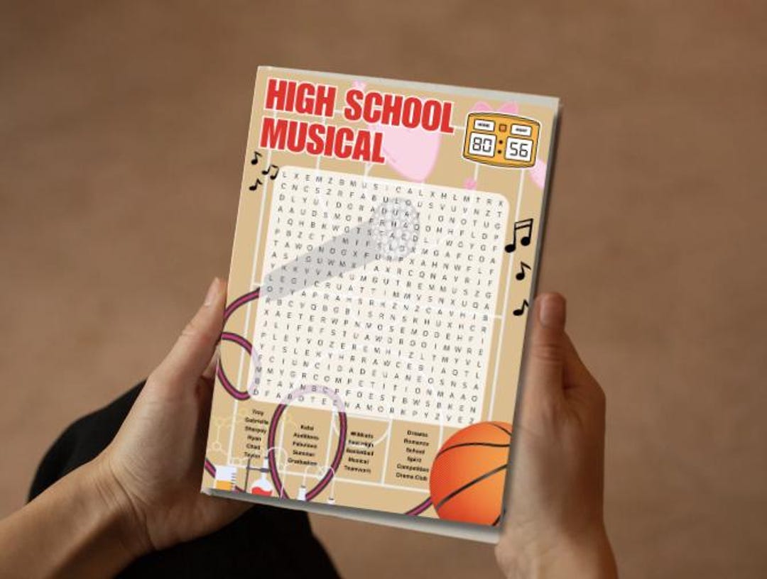 High School Musical Word Search Full-color Printable PDF Instant ...