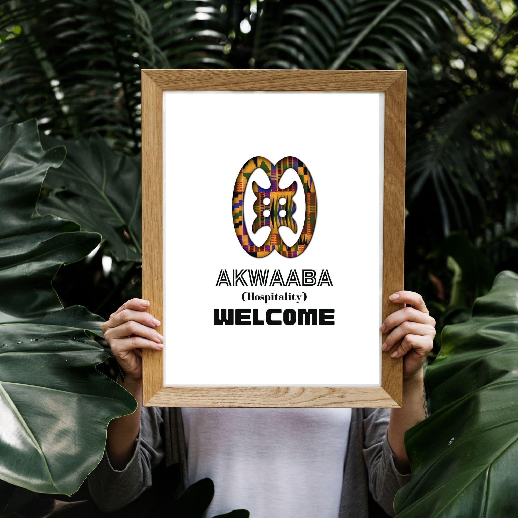 Akwaaba Adinkra Kente Symbol Art: Afrocentric Decor (digital Print ...