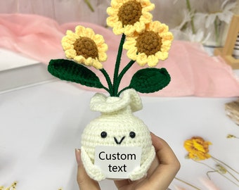 Abeja De Crochet De Apoyo Emocional - Decoración De Escritorio, Juguete Suave, Regalo Lindo | Hecho A Mano Con Lana, 10.5x7.5cm