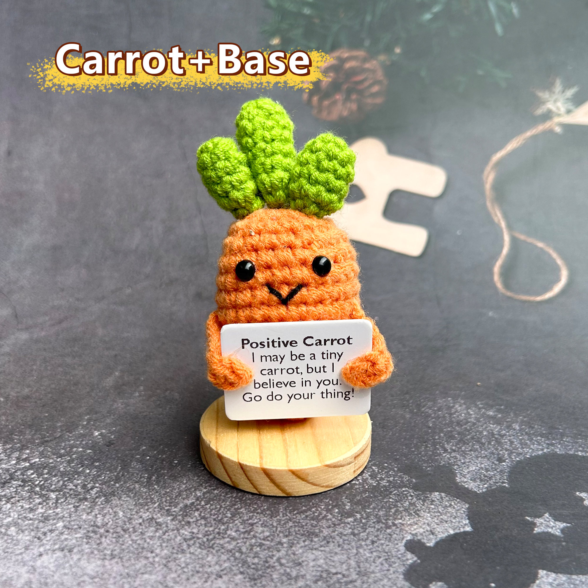 Crochet Positive Potato/fineapple,handmade Customized Gift,small Funny  Crochet Positive Vegetable Collection,cute Desk Accessories 