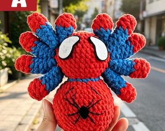 Creative Hand‑Crochet Big Spider Doll, Knitted Yarn Finished Pendant Plush, Kids‑Friendly Gift, Halloween Decor