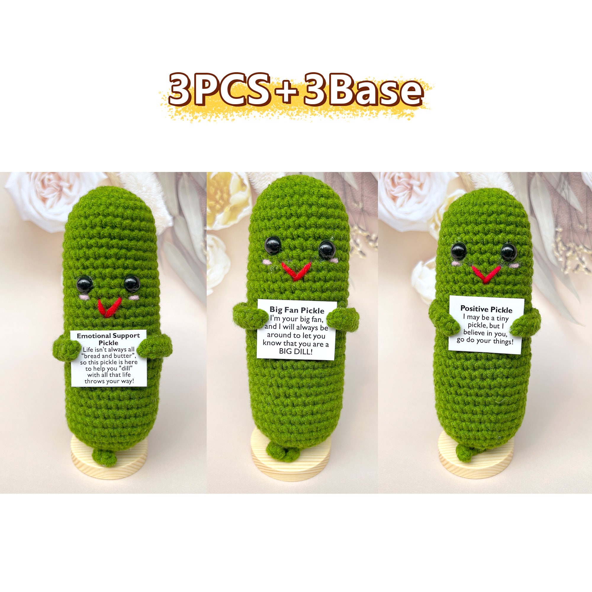 Emotional Support Pickle,positive Pickle,big Fan Pickle,handmade