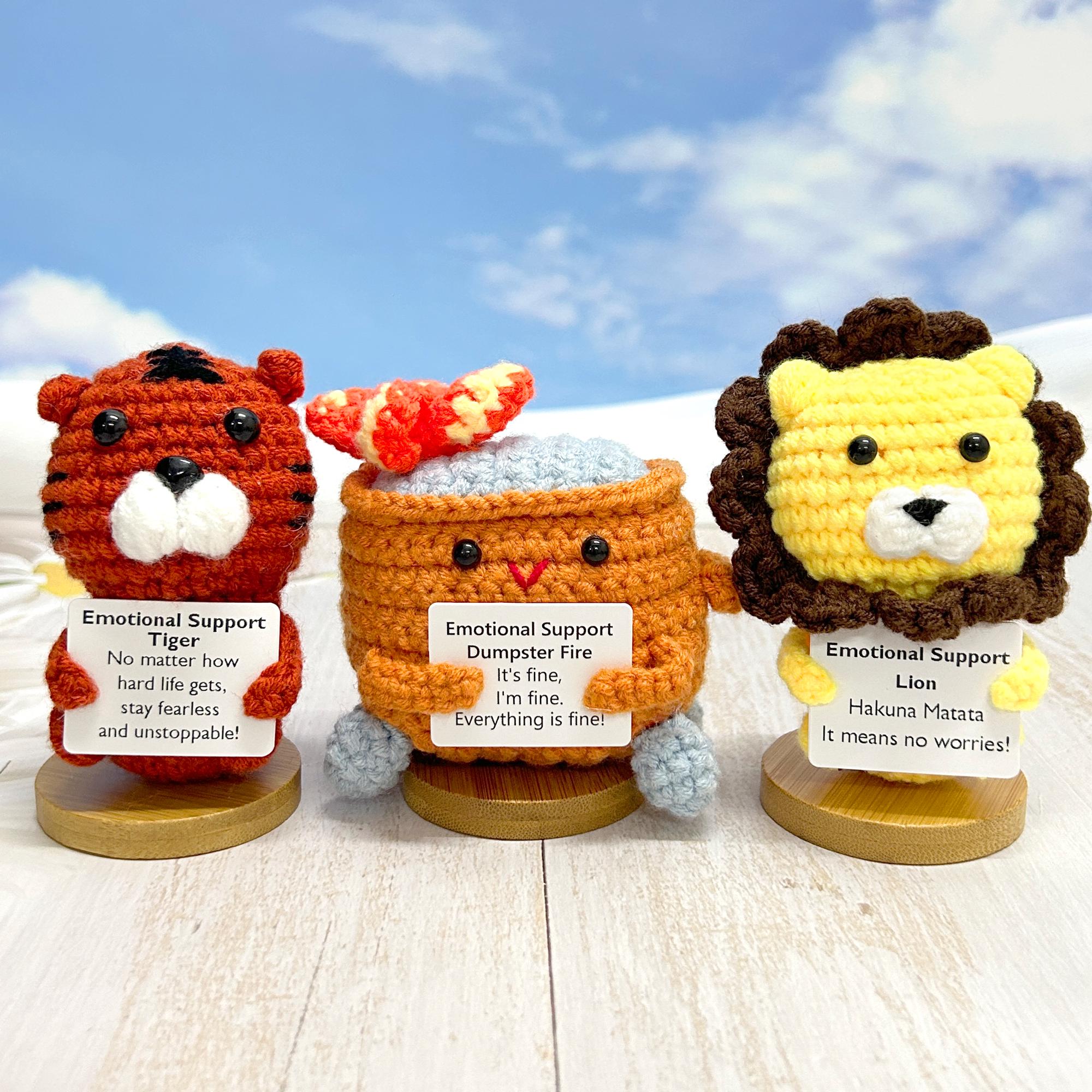 ⌘ Porte-Bonheur ⌘⚠️様 リクエストまとめ商品 Emotional Support Gift, Crochet Dumpster Fire, Crochet Animals
