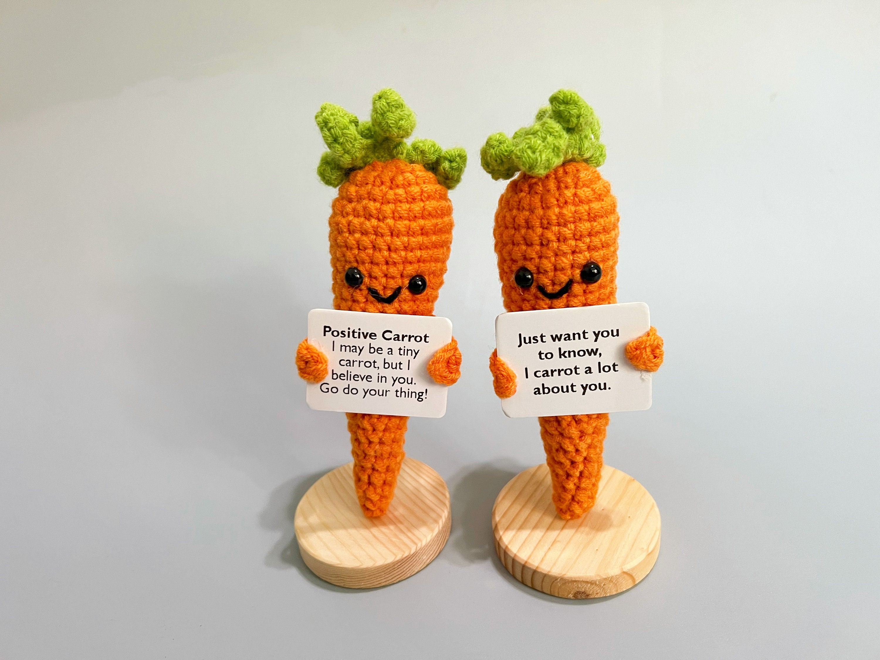 Handmade Crochet Caring Carrot Knitted Yarn Positive 