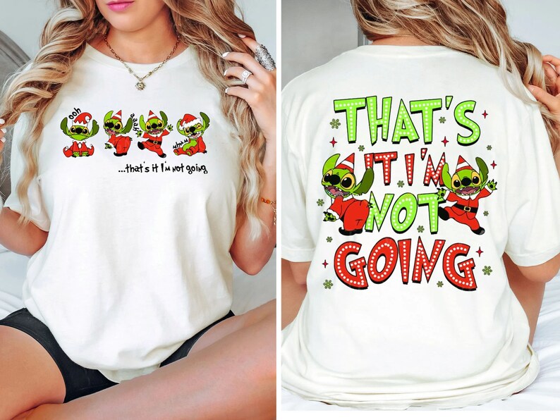 Thats It Im Not Going Retro Christmas Stitch Shirt, Green Christmas