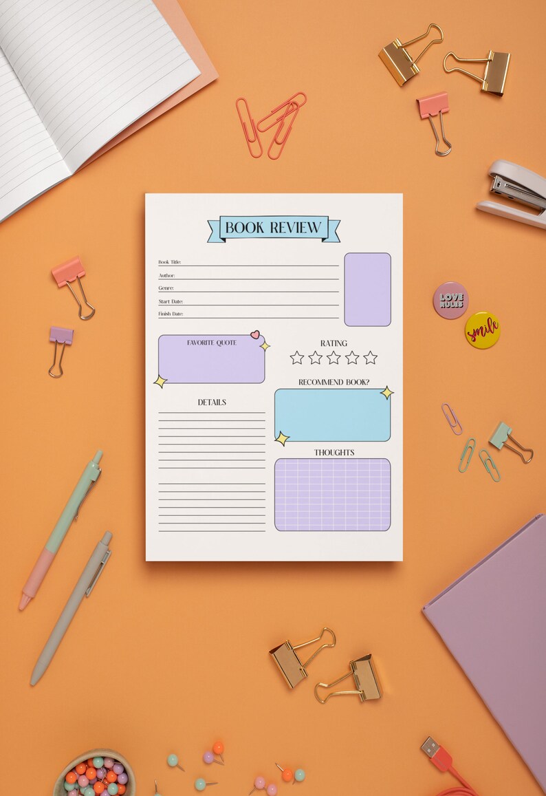 Book Review PDF Printable. Book Evaluation Review Journal PDF Printable ...