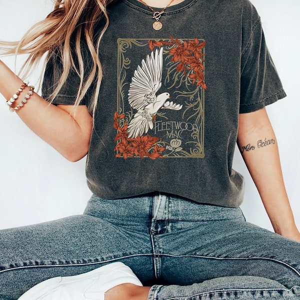 Comfort Colors®Fleetwood Mac Dove Tee, Vintage Fleetwood Mac Band Shirt, Stevie Nicks Sisters of the Moon Shirt, Fleetwood Mac Tour 2023 Tee