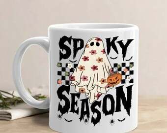 Spooky Season Halloween Mug, Ghost Funny Mug Best Gift For Friends & Family