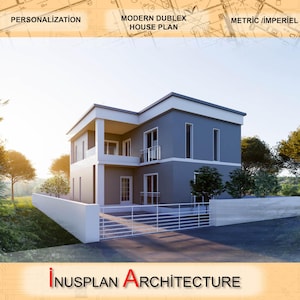 Modern Dream House Plan | 4-Bed, 4-Bath Home Design with Big Terrace ,2152 ft2 | Instant Download A3 Prints