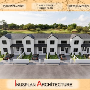 Multiplexwoning met 4 woningen en voortuin, achtertuin | 32' x 31' per stuk | 5 slaapkamers, open woonkamer en keuken, 2 badkamers