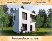 Minimalist Duplex House Plan: Modern Tiny Home Design (Downloadable PDF)