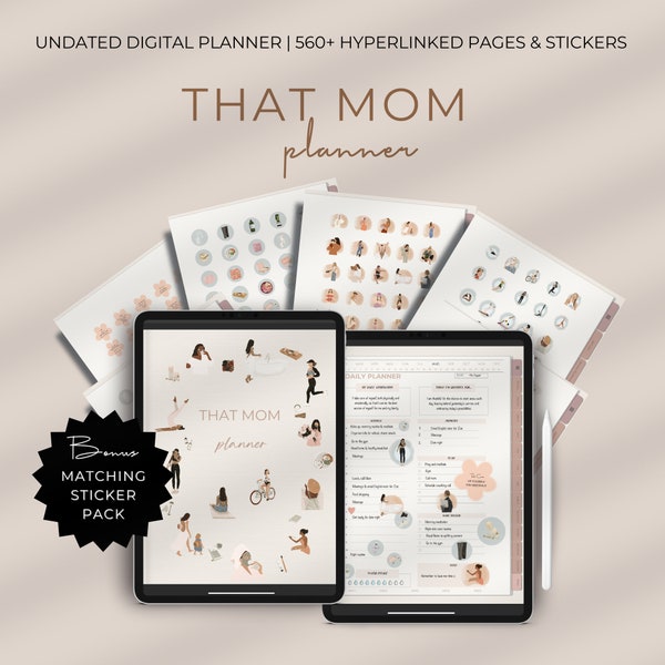 SAHM Digital Planner, Stay At Home Mom, Life Planner For Mom, Homemaker Planner, Work At Home Planner, Mom Planner Stickers,Mom Boss Planner