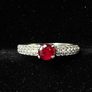Vintage Ruby Engagement Ring, Natural Ruby Ring, Birthstone Rings, Gift For Her, Promise Ring, Anniversary Ring, Dainty Promise Ring,