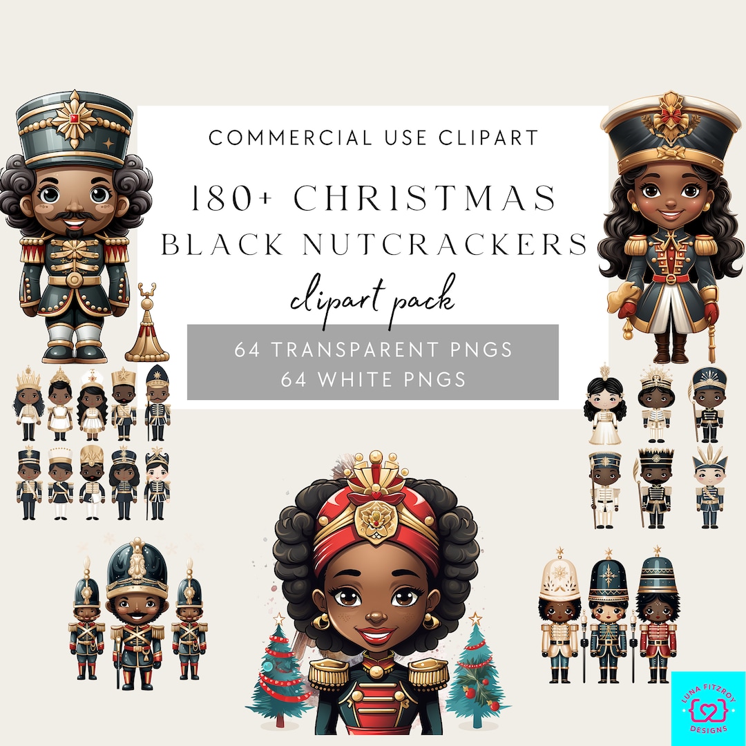 Nutcracker PNG, Bundle of 180 Cute Black Nutcrackers Clipart, African