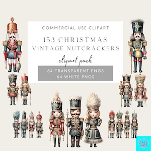 Nutcracker PNG, Bundle of 153 Vintage Nutcracker Clipart, Christmas Clipart, Xmas PNG, Card Making, Nutcracker Decor, Nutcracker Ballet png