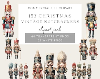 Nutcracker PNG, Bundle of 153 Vintage Nutcracker Clipart, Christmas Clipart, Xmas PNG, Card Making, Nutcracker Decor, Nutcracker Ballet png