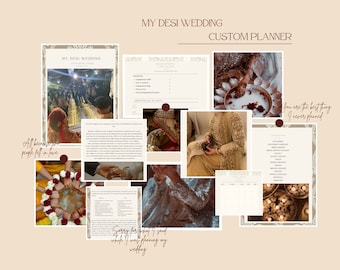 MY DESI WEDDING Custom Planner | Bride To Be Planner| Pakistani Wedding | Indian Wedding | Muslim Wedding Planner |  Wedding Organiser |