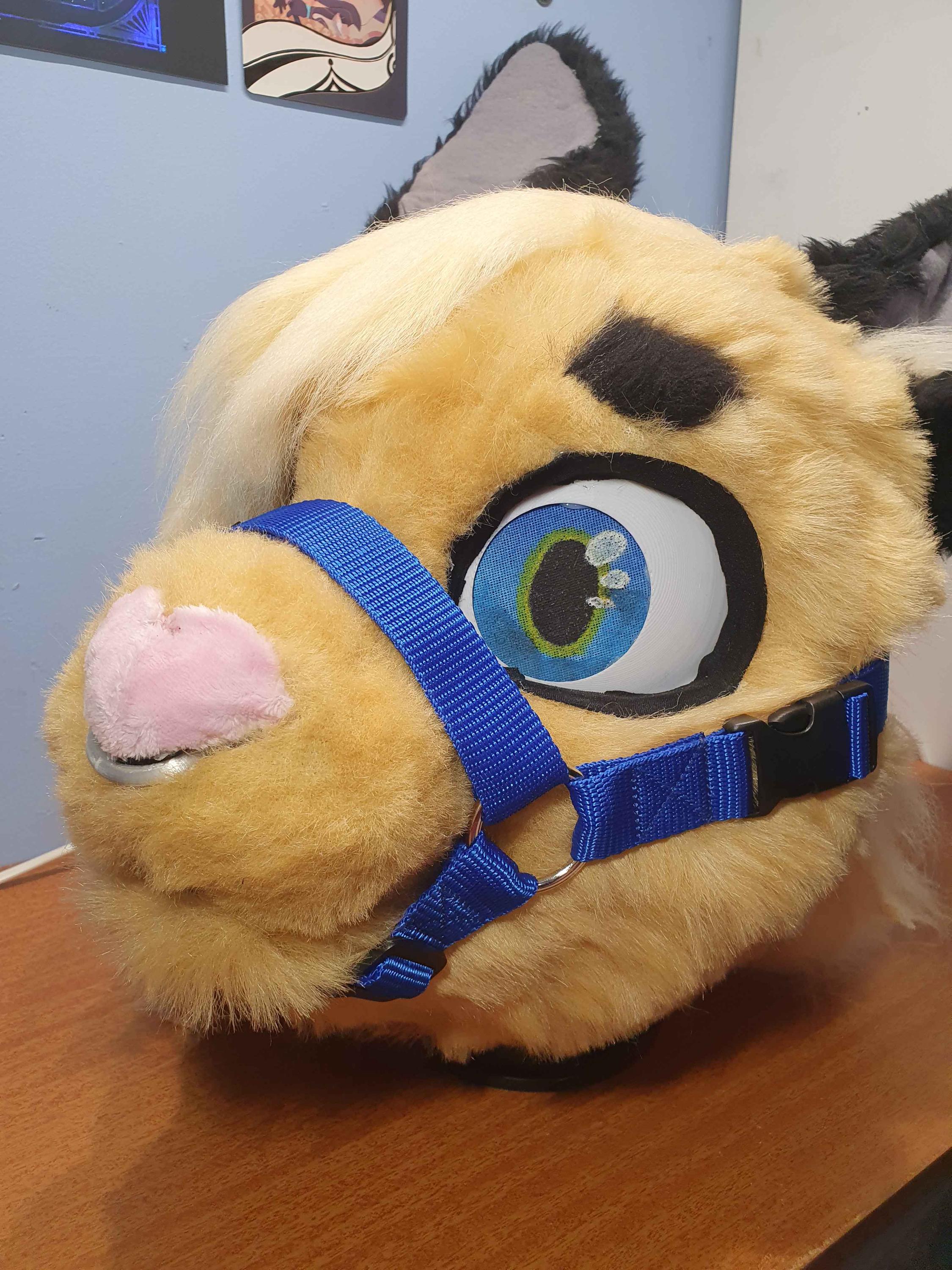 1Fursuit Muzzle Harness Adjustable Accessory! Purple