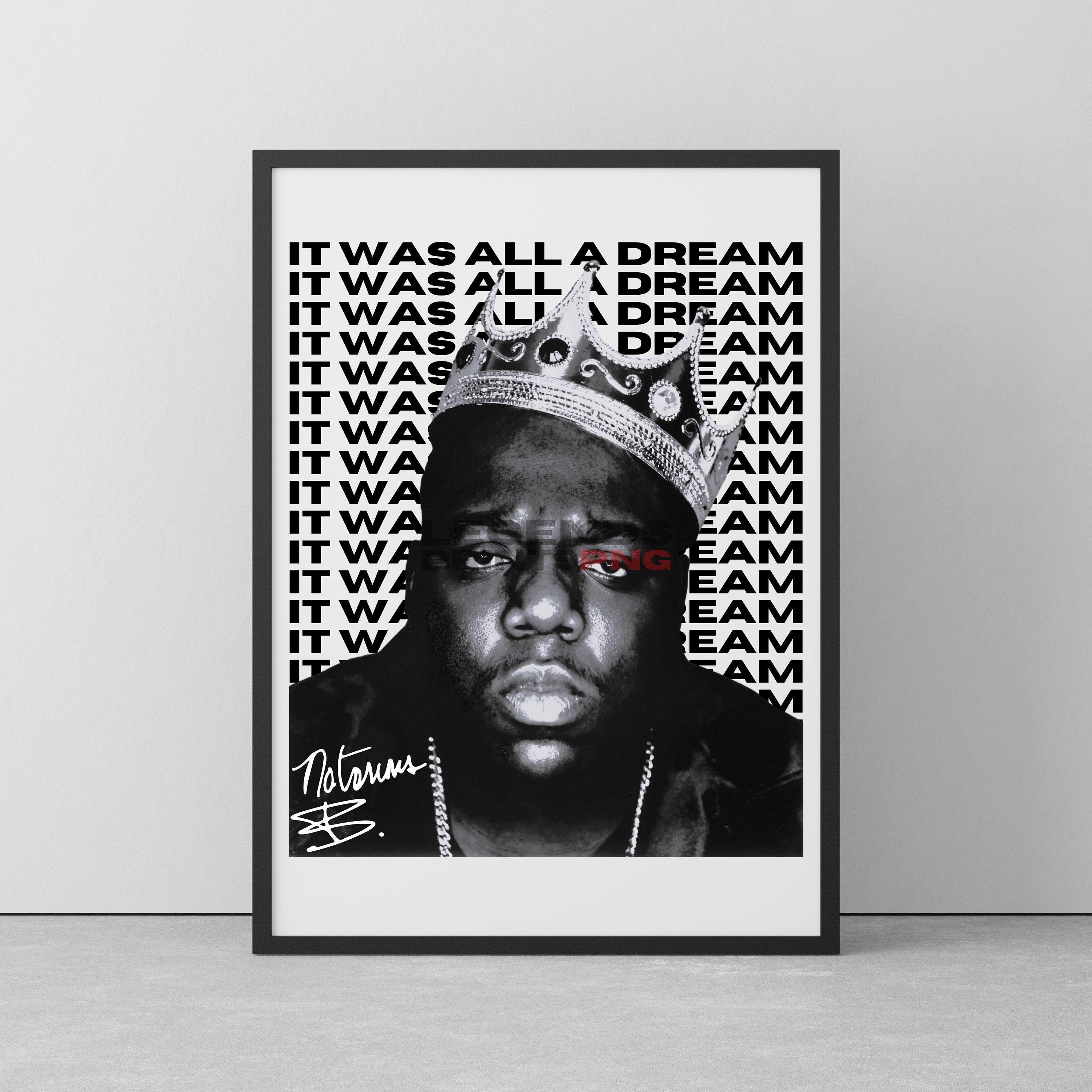 Biggie Smalls portrait; The Notorious B.I.G.; Crown hat; Original Oil –  velvetify