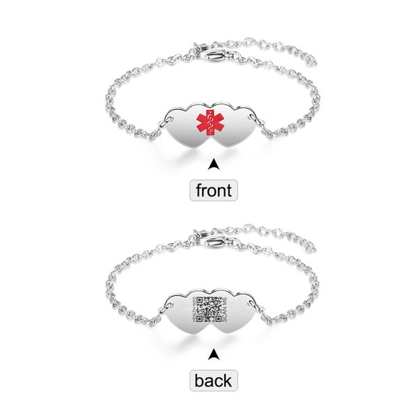 Medical Alert Bracelet Qr Code Etsy
