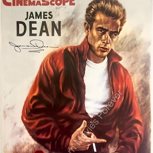 James Dean Rebel Without a Cause Movie Poster Signed Autograph Retro Vintage Wall Art 1950&#39;s Digital Downloads