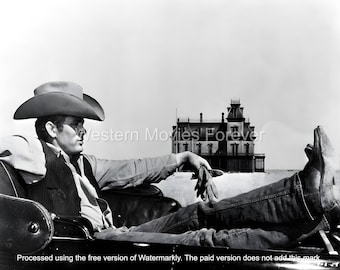 James Dean Giant Cowboy Hat American Icon Movie Poster Wall Art Digital Download