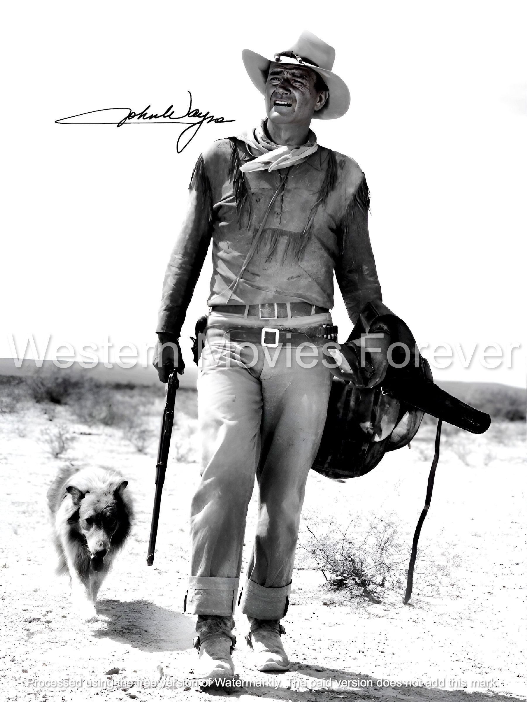 John Wayne Western Movie Wall Art Poster Vintage Cowboy Holywood Icon Digital Downloads