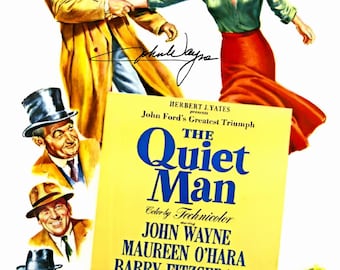 The Quiet Man Movie Poster, Signed John Wayne (Digital Download)