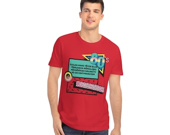 La SUA maglietta grafica vintage con stile anni '80 e filastrocche lettoni - Messaggio del Millennio in colori vivaci