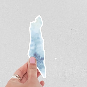 Israel Sticker |Water color Israel Map | Israel |Jewish | Messianic | Christian |