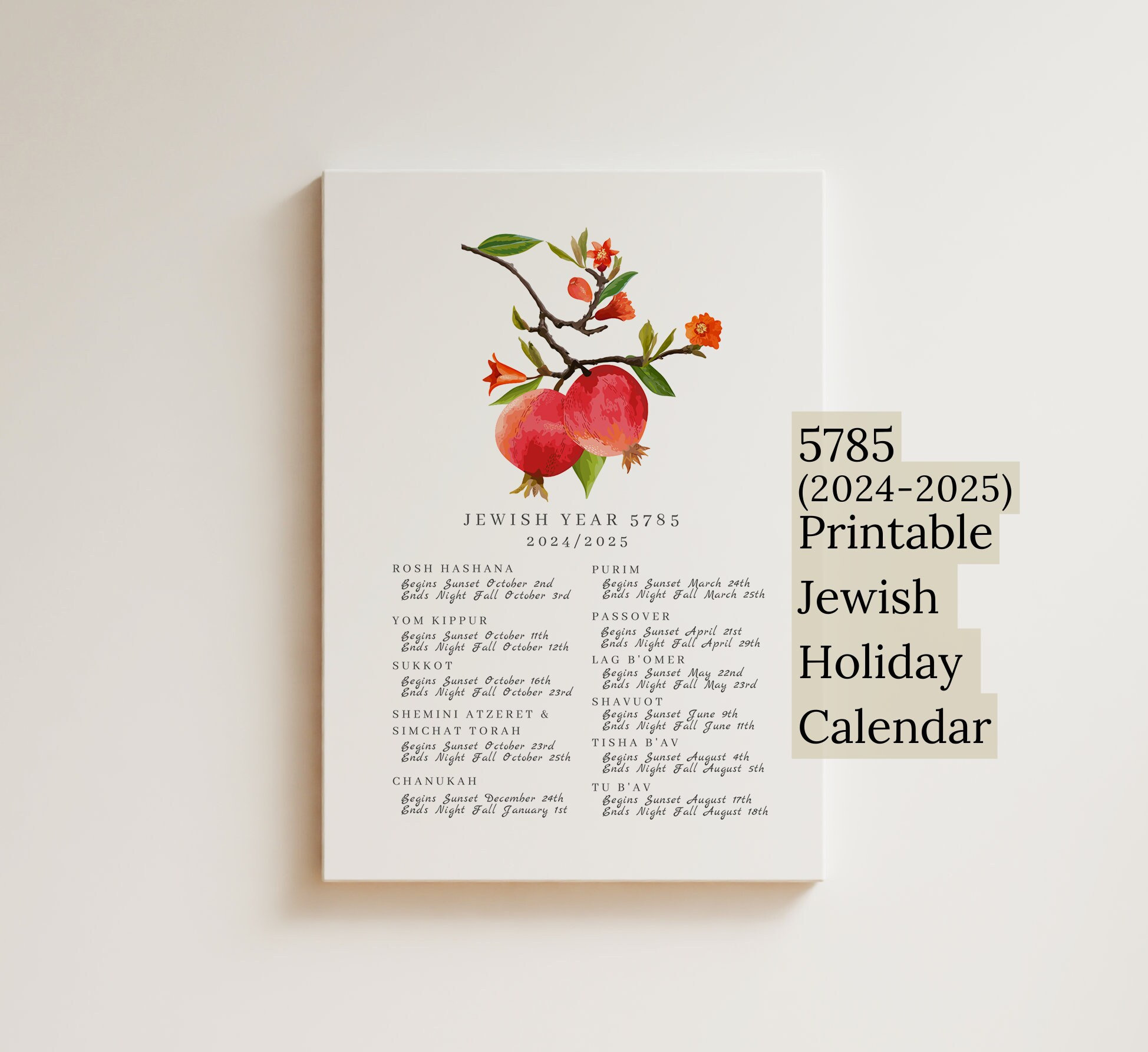 printable-jewish-holiday-calendar-year-5785-hebrew-calendar-2024-2025-judaica-digital-download-modern-jewish-home-decor-olive-branch-etsy