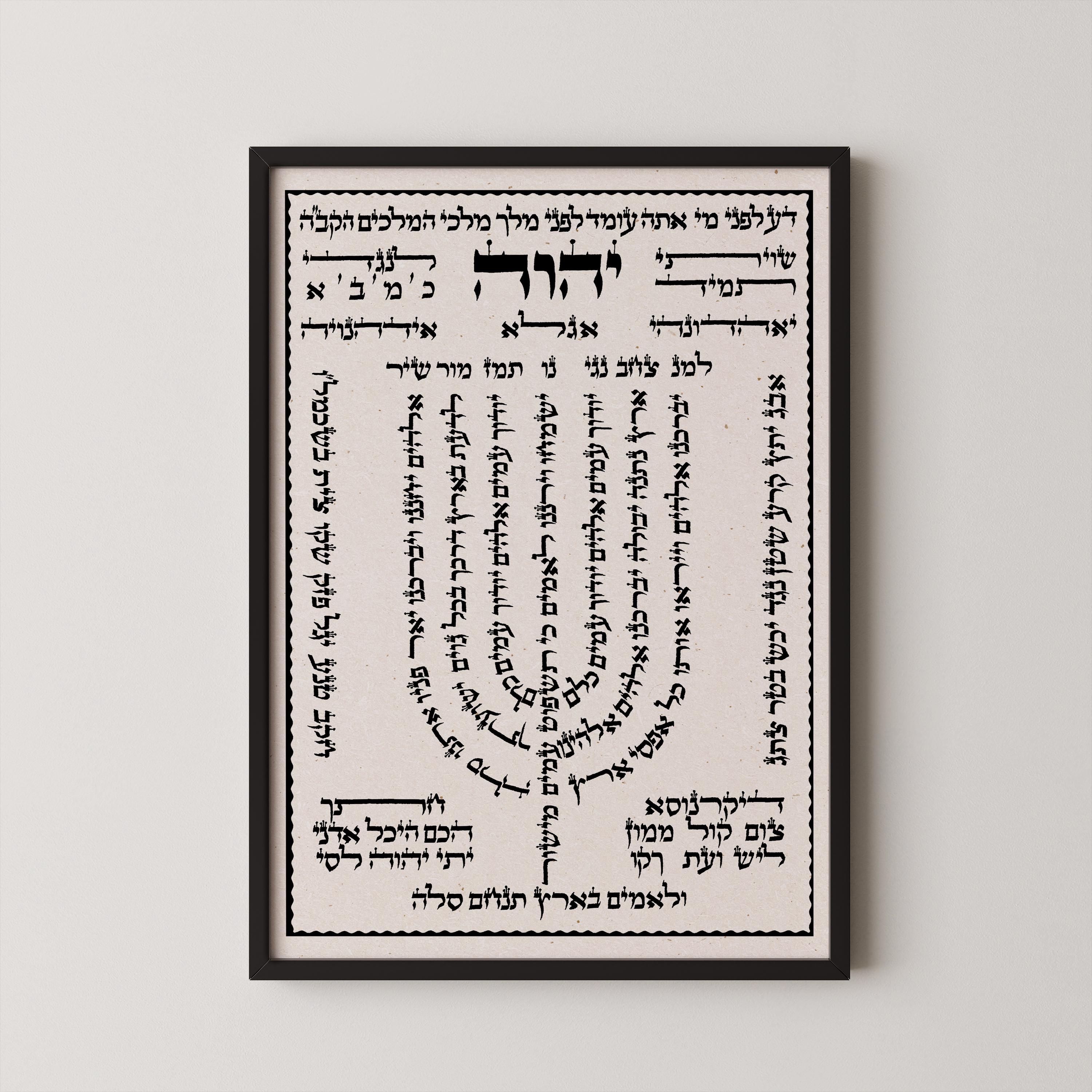 Décoration Murale Tehilim Psaume 104 - Torah Bible Judaica - Neuf Sous Emballage - Marque BODY-SOUL-N-SPIRIT