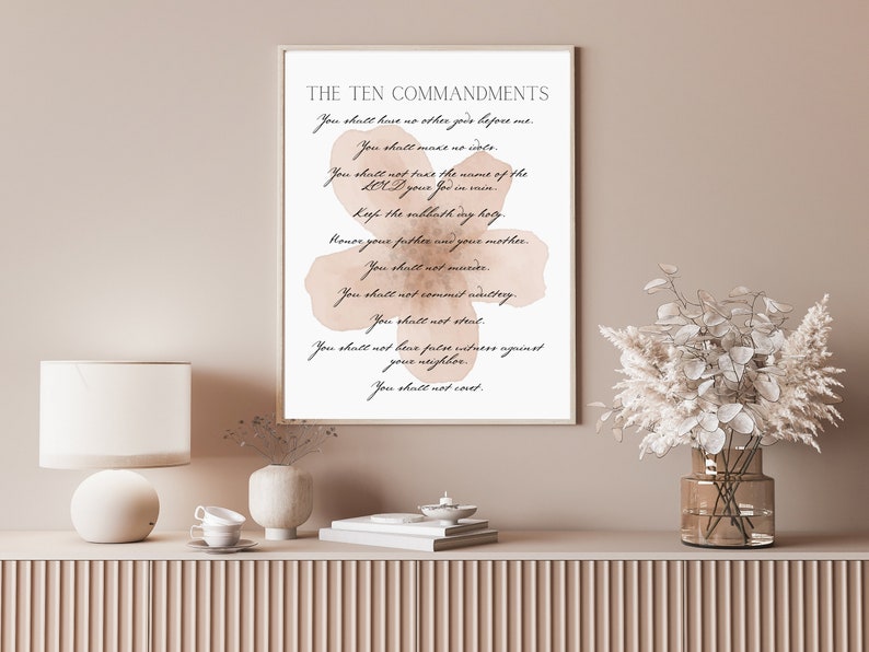The 10 Commandments Printable, Bible Verse, Wall Art, Scripture, Bible ...