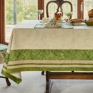 Grüne Blumendruck Tischdecke, Maiglöckchen Tischdecke, Sondergröße