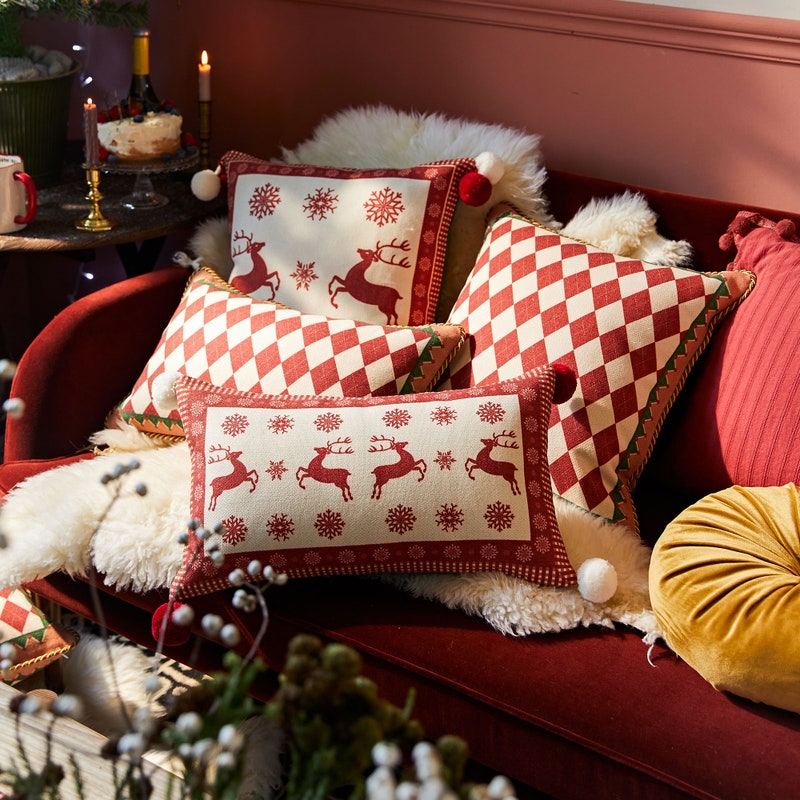 Christmas-Themed Throw Pillow