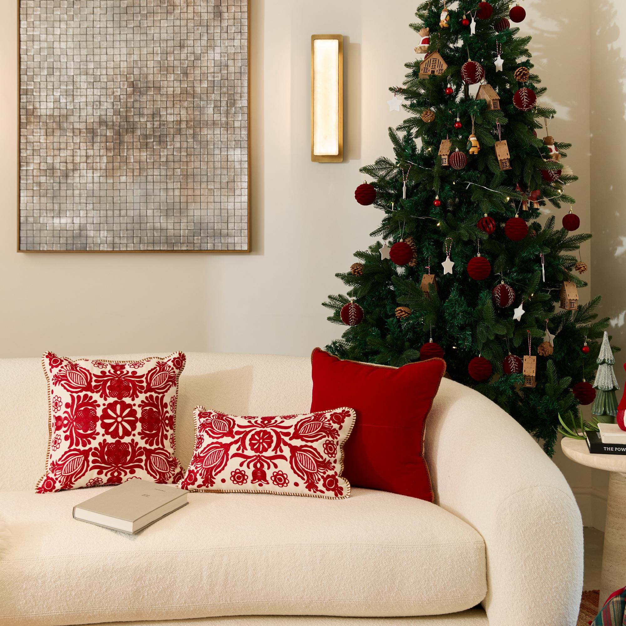 GTEXT Federa Per Cuscino Merry Grinchmas, Tessuto Lino Effetto 50x40 Cm, Decorazione Natalizia Divano Letto, Solo Coperta