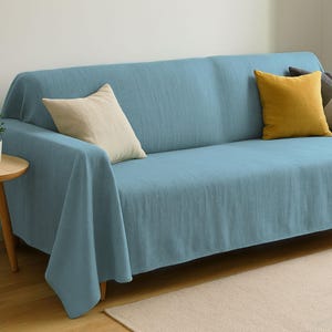 Custom Linen Sofa Cover, Loveseat Cover, Handmade Furniture Cover, Cozy Linen Couch Cover, Large Size Slipcover, Protector cover, Home Decor