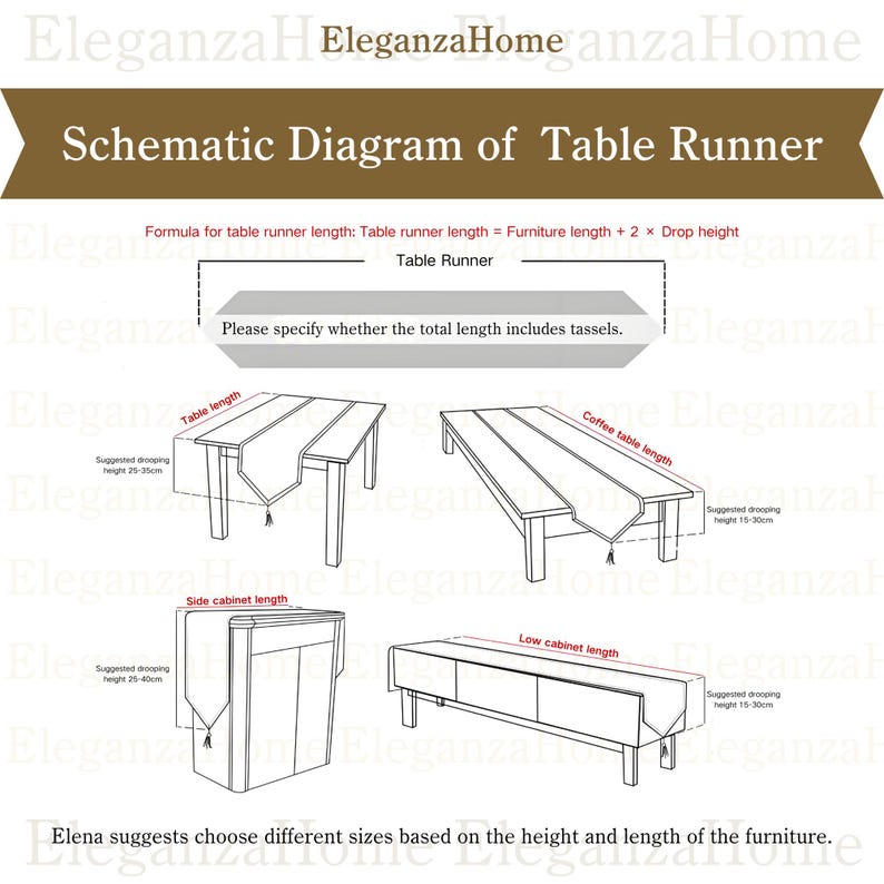 Table Runner Examples Red Floral Chenille Table Runner, Oriental Style, Tassel Decor - Etsy UK