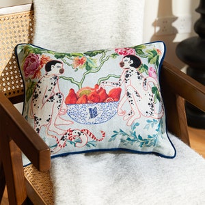 Animal Kingdom Series Monkey Throw Pillow Cover Corduroy Decorative Cushion Case Lumbar Pillowcase for Sofa Couch Custom Size Hand Made