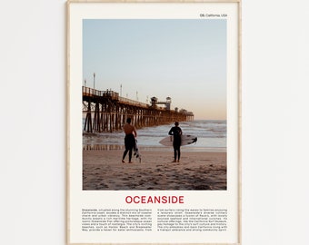 Oceanside Print Film Photo, Oceanside Wall Art, Oceanside Poster, Oceanside Photo, Oceanside Poster Print, California Wall Decor, Surfing
